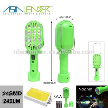 Para la reparación del coche Fuente de alimentación de la batería de 3 * AAA 24SMD Luz de inspección sin cuerda magnética